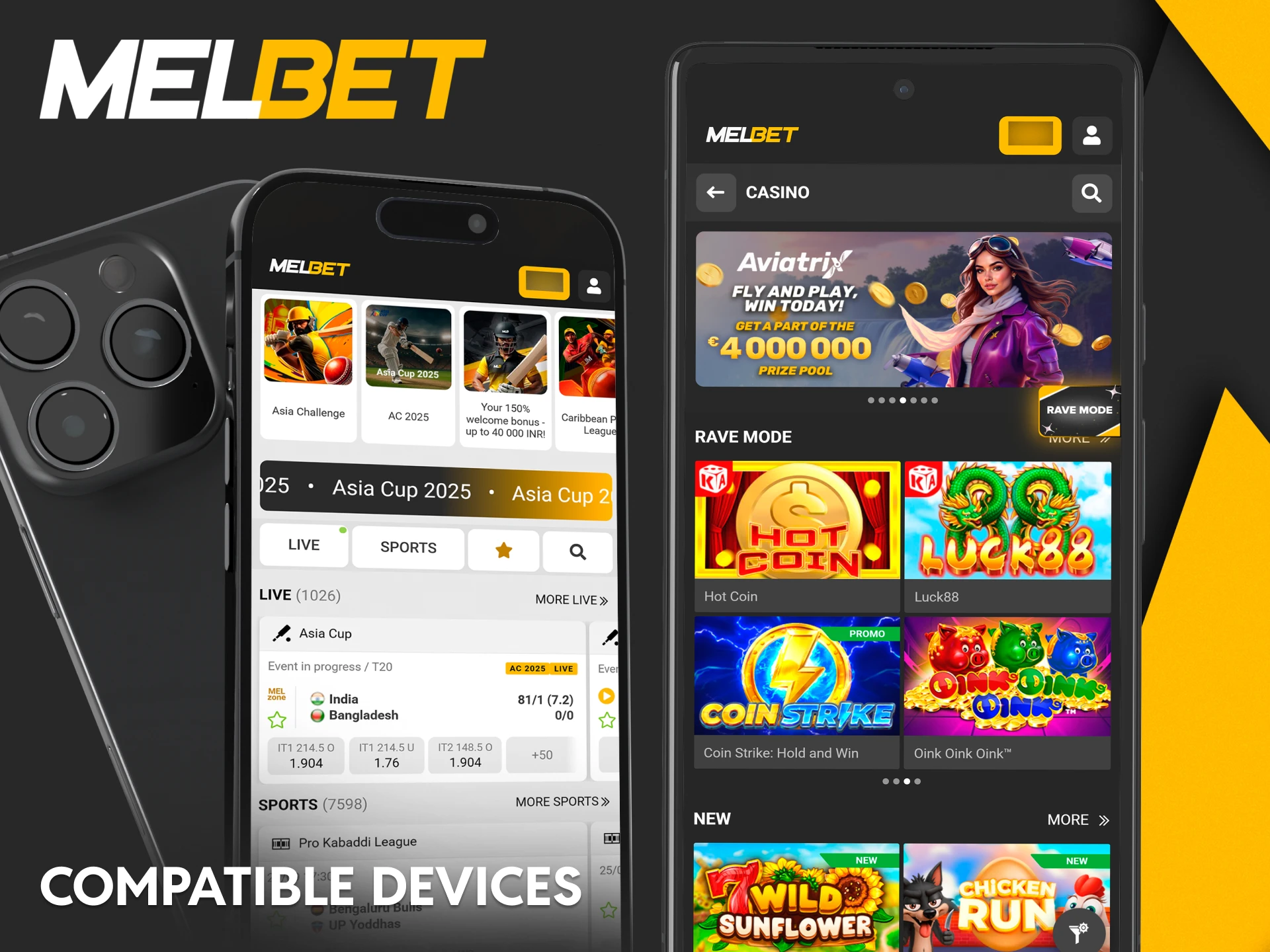 Access Melbet Sri Lanka on all compatible devices including smartphones and tablets.